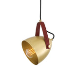 Southwark Pendant Satin Brass Red