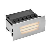 Sparta - Dash 12V LED Small Louvered Brick Light - Stainless Steel - by Hinkley