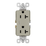 Spec Grade 20A Tamper-Resistant Receptacle in Nickel by Legrand Radiant, alternate view