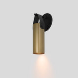 Spero Wall Sconce by Cerno - Distressed Brass with black leather strap