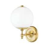 Sphere No.1 Wall Sconce - Aged Brass by Hudson Valley