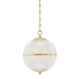 Sphere No. 3 Pendant - 13 Inch - Aged Brass by Hudson Valley