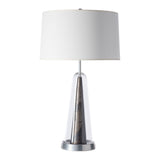 Spire Table Lamp, shown in Sterling, Clear Steel, by Hubbardton Forge