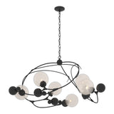Sprig Circular Chandelier - Black Opaline