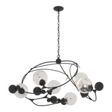 Sprig Circular Chandelier - Black Water Glass