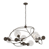 Sprig Circular Chandelier - Bronze Water Glass
