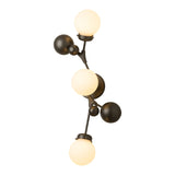 Sprig Wall Sconce, shown in Dark Smoke, Opal Glass, by Hubbardton Forge