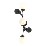 Sprig Wall Sconce in Black, Opal Glass by Hubbardton Forge