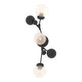 Sprig Wall Sconce in Black, Opaline Glass by Hubbardton Forge