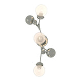 Sprig Wall Sconce in Sterling, Opaline Glass by Hubbardton Forge