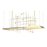 Spring LED Linear Suspension - Modern Brass