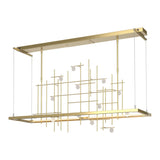 Spring LED Linear Suspension - Modern Brass