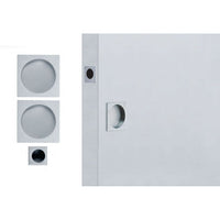 Square Pocket Door Kit Passage in Satin Chrome by Colombo Design