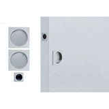 Square Pocket Door Kit Passage in Satin Chrome by Colombo Design