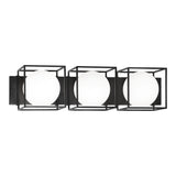 Squircle Linear Wall Sconce 3 Light Black