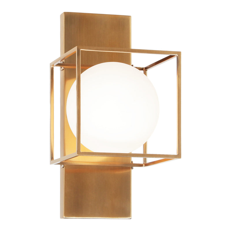 Squircle Wall Sconce Aged Gold Brass