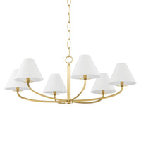 Stacey Chandelier - 6-Light - Aged Brass by Hudson Valley