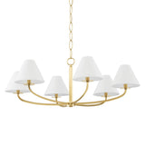 Stacey Chandelier - 6-Light - Aged Brass by Hudson Valley