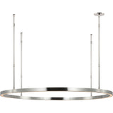 Stagger Chandelier — Large, Polished Stainless Steel