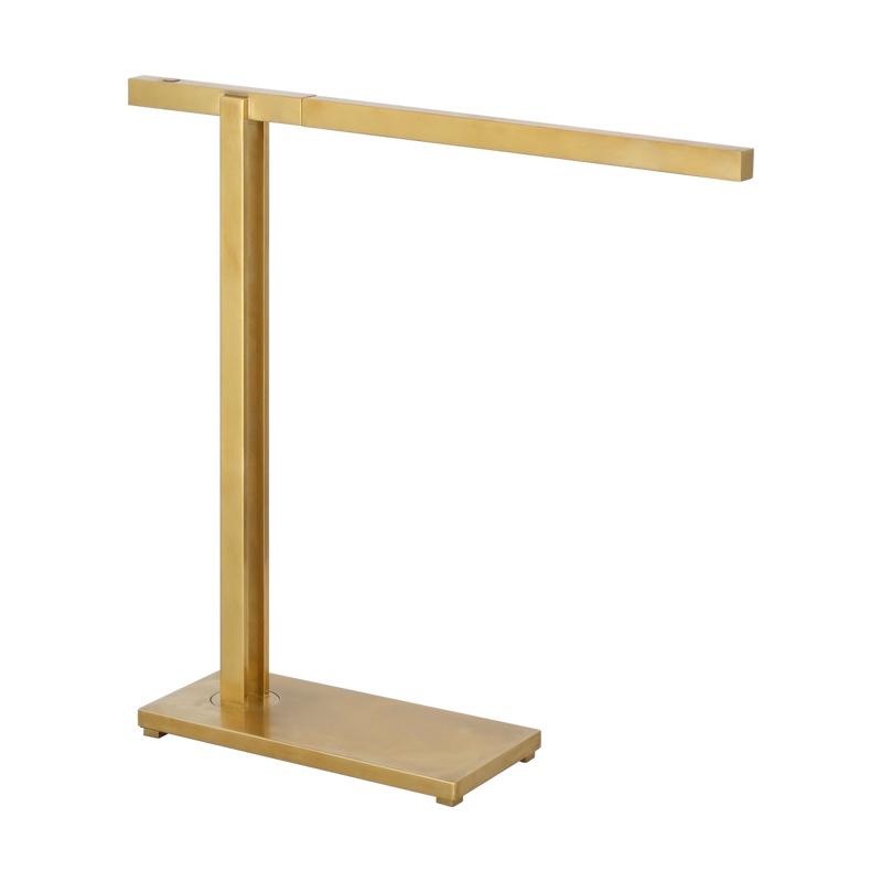 Stagger Small Table Lamp Natrutal Brass By Visual Comfort Modern Side View
