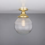 Stanley Globe Ceiling Light - Satin Brass