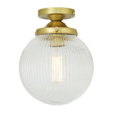 Stanley Globe Ceiling Light - Satin Brass