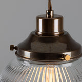 Stanley Holophane Pendant - Antique Brass