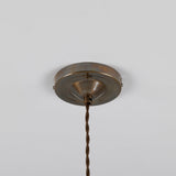 Stanley Holophane Pendant - Antique Brass