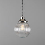 Stanley Holophane Pendant - Antique Silver