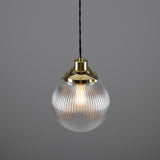 Stanley Holophane Pendant - Polished Brass
