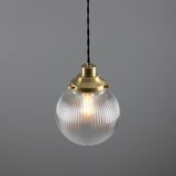 Stanley Holophane Pendant - Satin Brass