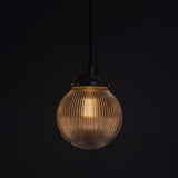Stanley Holophane Pendant - Satin Brass