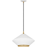 Stanza Pendant — 19", Matte White, Matte White