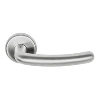 Star Door Lever in Satin Chrome by Colombo Design