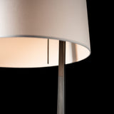 Stasis Floor Lamp detail in Ink, Natural Anna Shade, by Hubbardton Forge