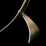 Stasis Table Lamp detail in Modern Brass, Flax Shade, by Hubbardton Forge