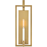 Stassi Wall Sconce Lacquered Brass By Lark Living - Front View1