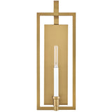 Stassi Wall Sconce Lacquered Brass By Lark Living - Front View2