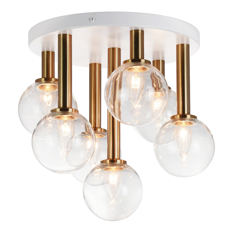 Stellar Ceiling Mount Aged Gold Brass Clear