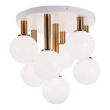 Stellar Ceiling Mount Aged Gold Brass Opal