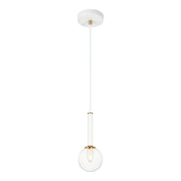 Stellar Pendant 4 Inch Aged Gold Brass Clear