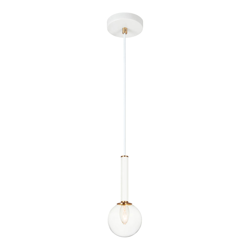 Stellar Pendant 4 Inch Aged Gold Brass Clear