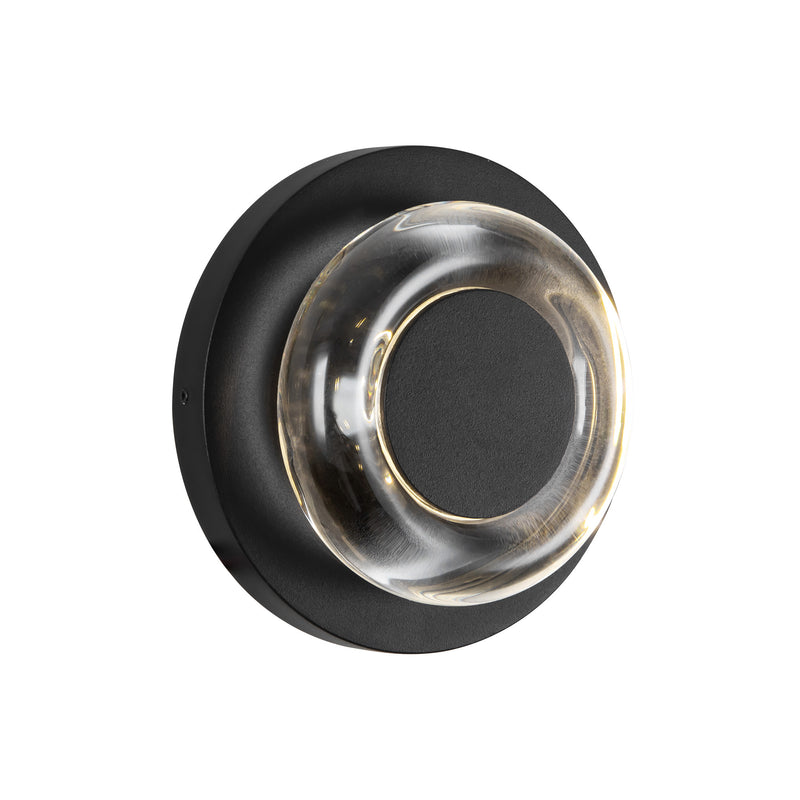 Stephord Outdoor Wall Light — Black/Clear