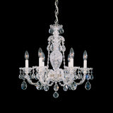 STERLING CHANDELIER BY SCHONBEK, SIZE: SMALL, FINISH: POLISHED SILVER, CRYSTAL COLOR: CLEAR HERITAGE CRYSTAL,  , | CASA DI LUCE LIGHTING