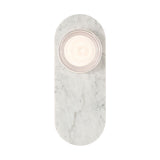 Sternn Outdoor Wall Sconce 15 Inch Marble White Clear Wave Glass by Eurofase
