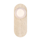 Sternn Outdoor Wall Sconce 15 Inch Travertine Clear Smooth Glass by Eurofase