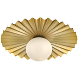 Stevie Wall/Ceiling Light Medium Lacquered Brass Lark Living - Front View1