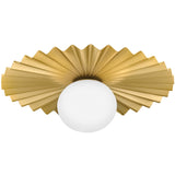 Stevie Wall/Ceiling Light Medium Lacquered Brass Lark Living - Front View2