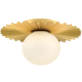 Stevie Wall/Ceiling Light Small Lacquered Brass Lark Living - Front View1