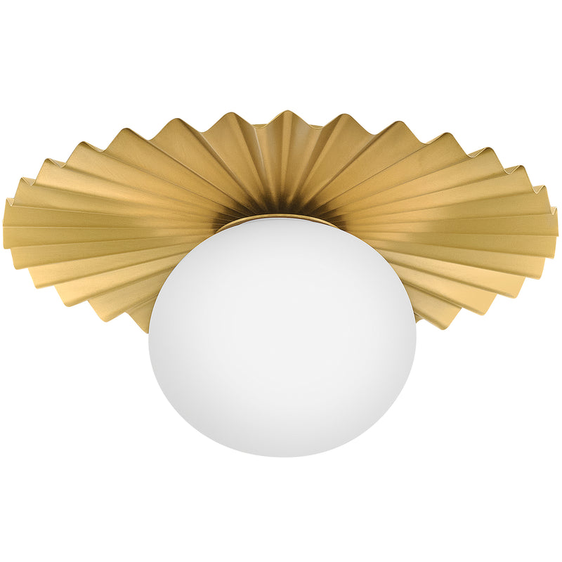 Stevie Wall/Ceiling Light Small Lacquered Brass Lark Living - Front View2